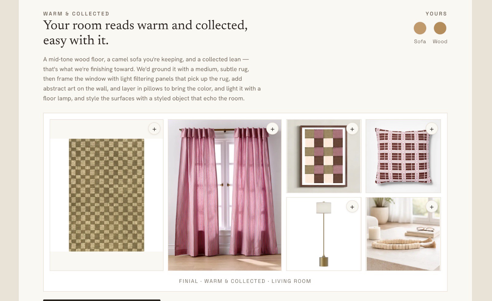 Finial product recommendation grid