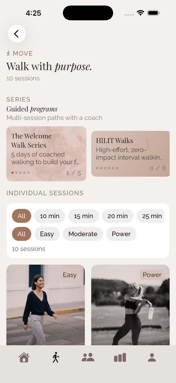 Spanno app — session player